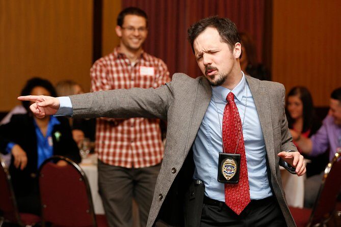 The Dinner Detective True Crime Murder Mystery Show - Denver, CO - The evening flow from 6:00 pm: how a 3-hour case plays out