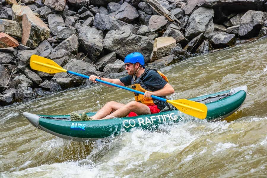 Vail CO: Kayak the Gorgeous Colorado River - guided 1/2 day - Inflatable duckies and the “learn it here” coaching style